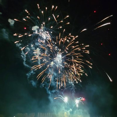 Fireworks from the Nov 26, 2022 Christmas light-up and parade weekend.