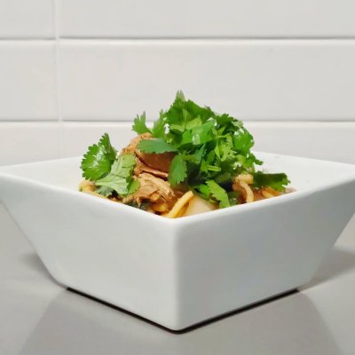 Peruvian chicken stir fry with scratch made noodles. Recipe courtesy of @177milkstreet