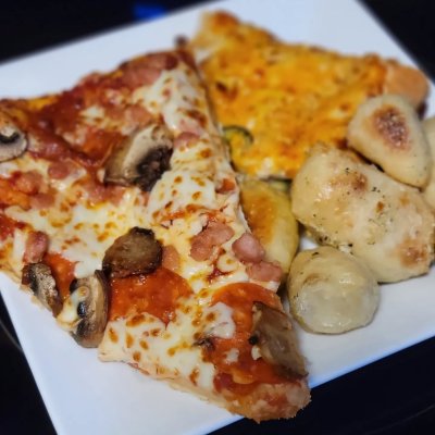 Saturday night pizza.