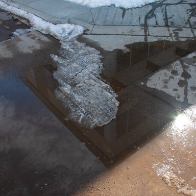 These challenging places to walk are all immediately adjacent to the Municipal Building in @townofstrathmore and I watched a senior with a cane nearly fall while navigating them as the grader across the street was removing the last three snowflakes from the building's parking lot.
Priorities.